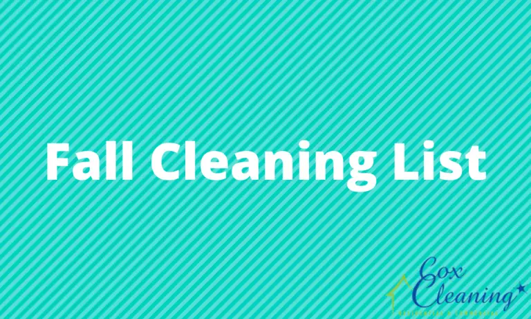 Read more about the article Fall Cleaning List